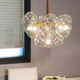 Lampadario a bolle trasparente vetro elegante - clowasit.com