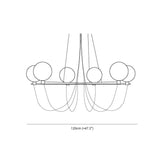 Lampadario in metallo nero vetro grigio moderno - clowasit.com