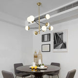 Lampadario a sfere di vetro oro LED - clowasit.com