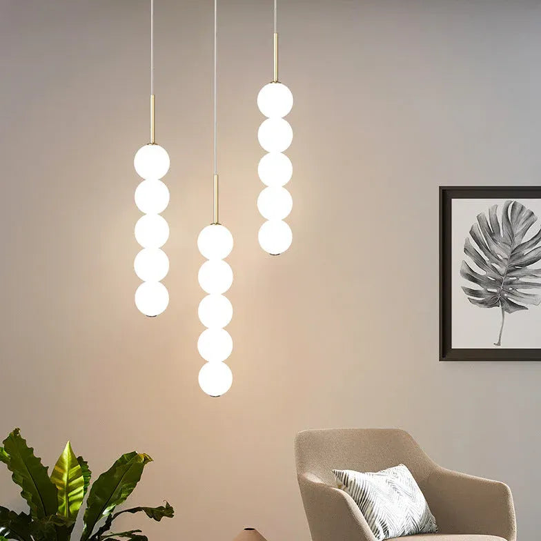 Lampadario a sospensione Bianco Sfere Moderne - clowasit.com