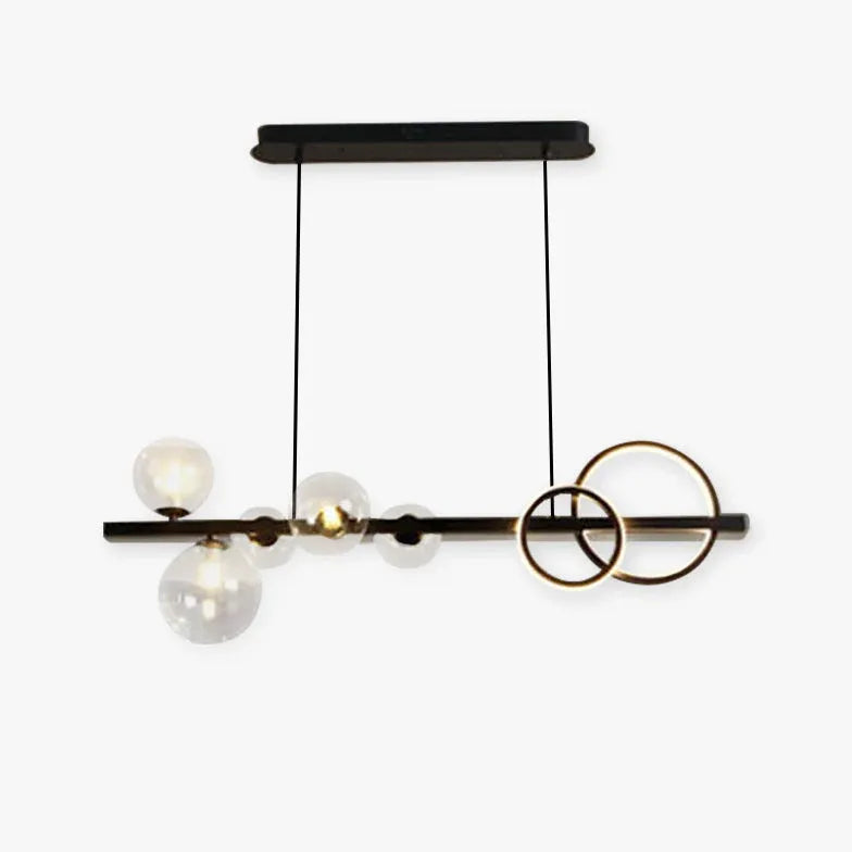 Lampadario lineare led sfere vetro - clowasit.com