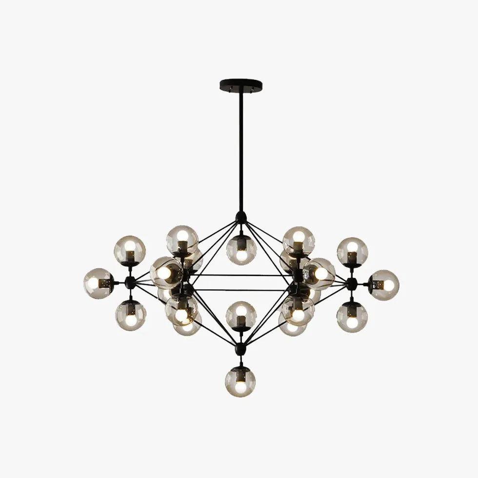 Lampadari sferici in vetro trasparente moderno - clowasit.com