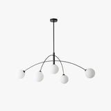 Lampadario sferico in vetro bianco curvo - clowasit.com