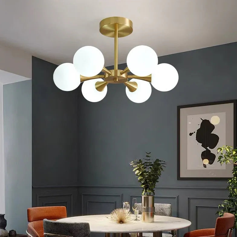 Lampadari a sfera bianchi design elegante - clowasit.com
