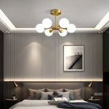 Lampadari a sfera bianchi design elegante - clowasit.com