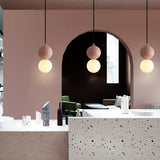 Lampadari moderni sfera LED in acqua terrazzo - clowasit.com