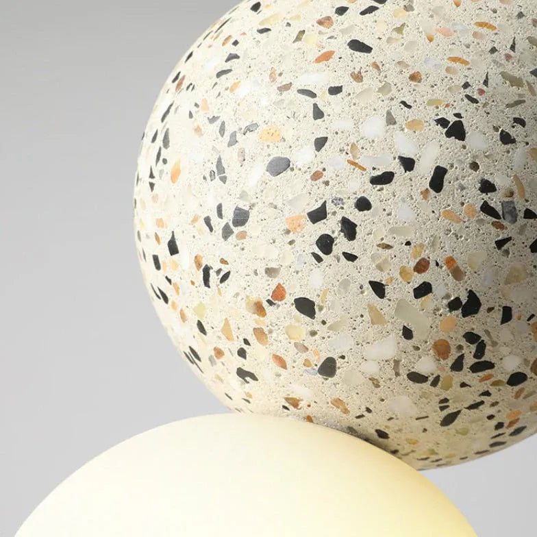 Lampadari moderni sfera LED in acqua terrazzo - clowasit.com