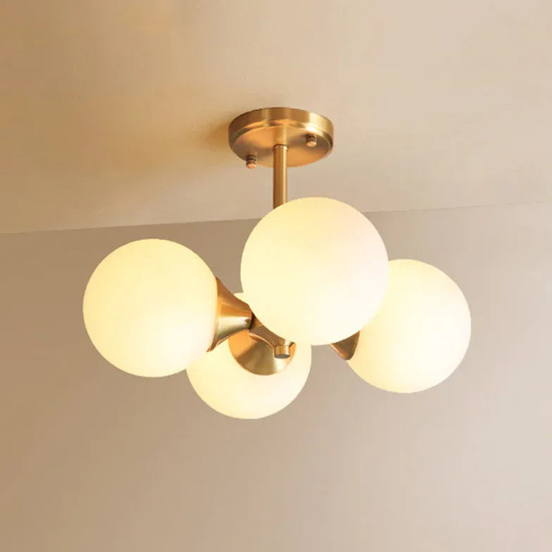 Lampadario a sfera bianco per camera moderna - clowasit.com