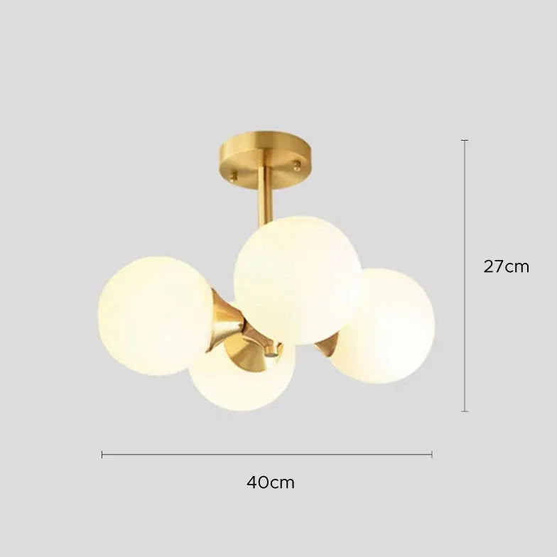 Lampadario a sfera bianco per camera moderna - clowasit.com