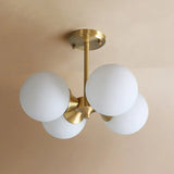 Lampadario a sfera bianco per camera moderna - clowasit.com