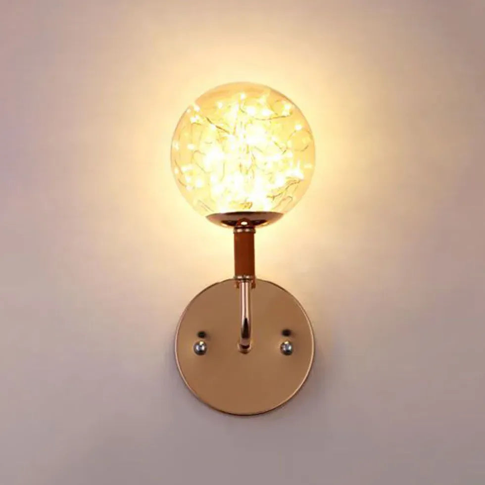 Applique con paralume in vetro Luce elegante - clowasit.com