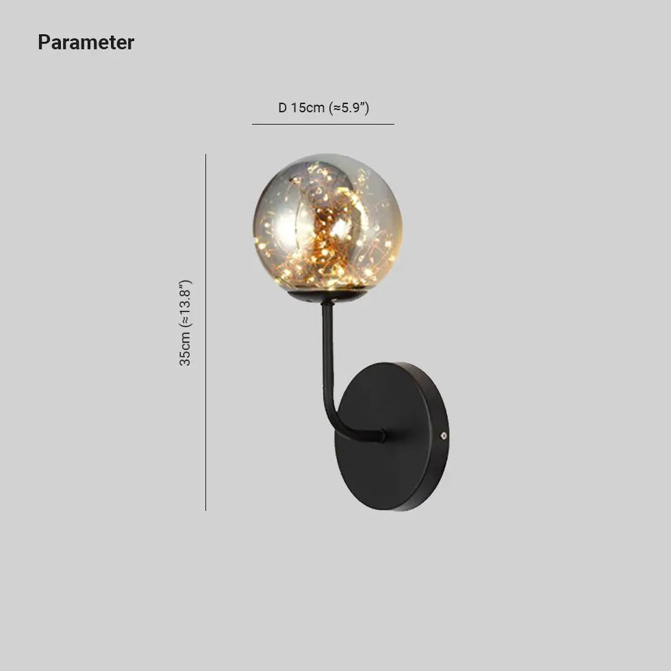 Applique con paralume in vetro Luce elegante - clowasit.com