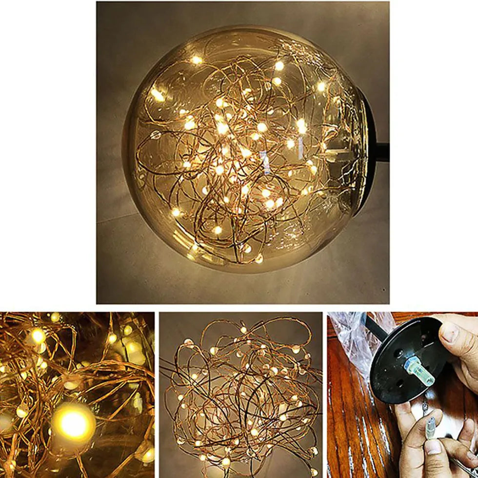 Applique con paralume in vetro Luce elegante - clowasit.com
