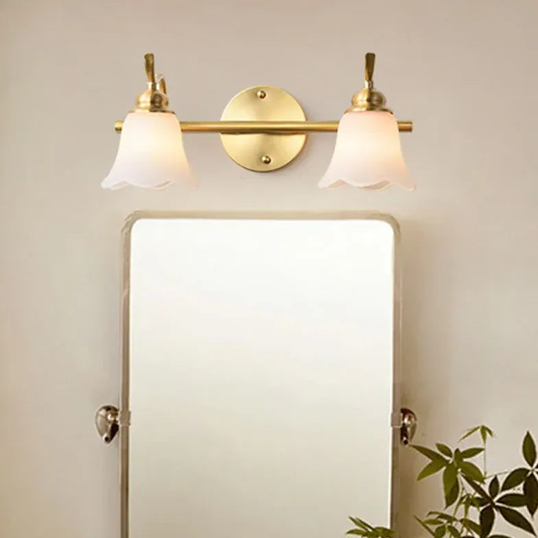 Applique da parete oro per bagno fiorito - clowasit.com