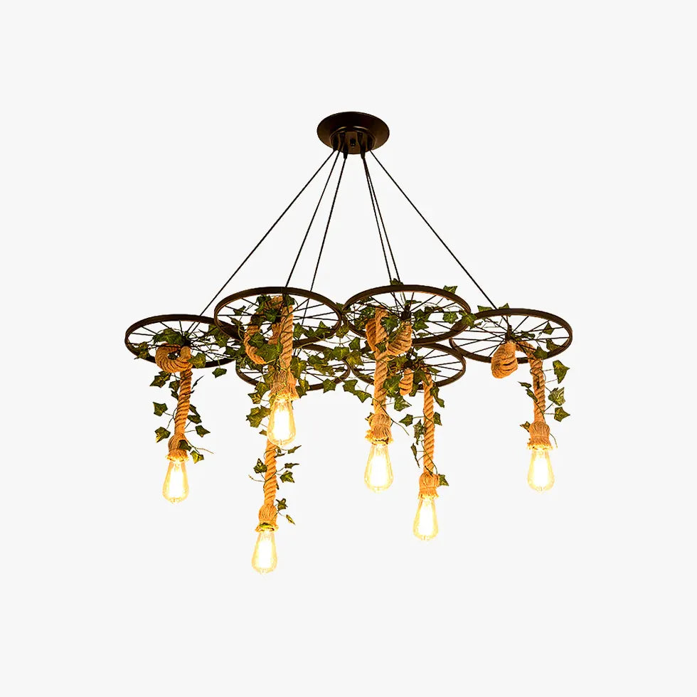 Lampadario Industriale Ferro Battuto Design Corda - clowasit.com