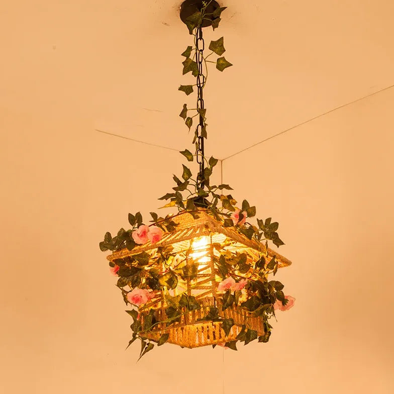 Lampadario Grande Vintage con Fiori Eleganti - clowasit.com