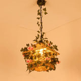 Lampadario Grande Vintage con Fiori Eleganti - clowasit.com