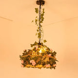 Lampadario Grande Vintage con Fiori Eleganti - clowasit.com