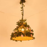 Lampadario Grande Vintage con Fiori Eleganti - clowasit.com