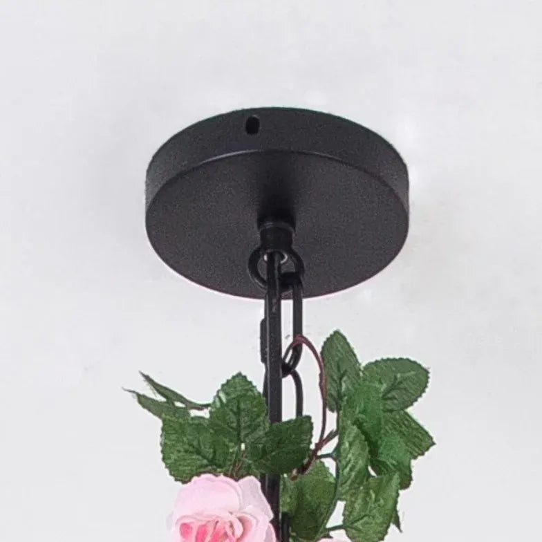 Lampadario Grande Vintage con Fiori Eleganti - clowasit.com