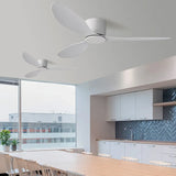 Ventilatori a lampadario elegante con pale bianche - clowasit.com