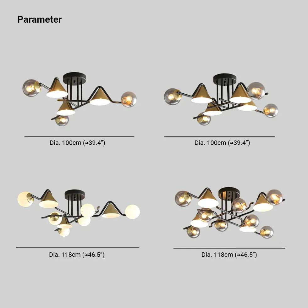 Lampadari moderni di grandi dimensioni Design geometrico - clowasit.com