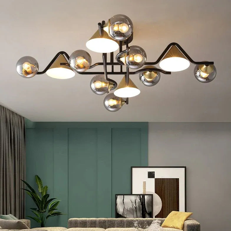 Lampadari moderni di grandi dimensioni Design geometrico - clowasit.com
