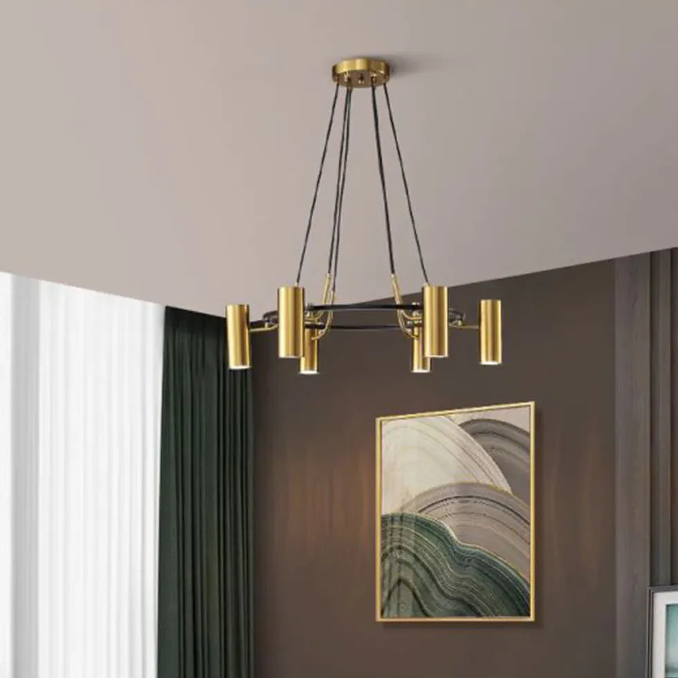 Lampadario 6 luci moderno elegante in oro - clowasit.com