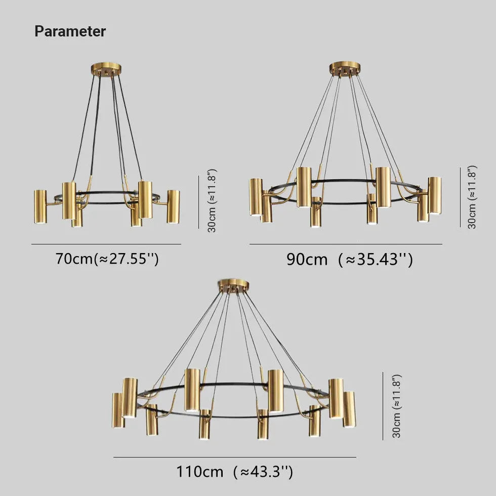 Lampadario 6 luci moderno elegante in oro - clowasit.com