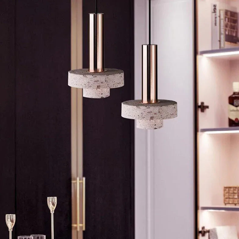 Lampadario a cilindro Design metallico moderno - clowasit.com