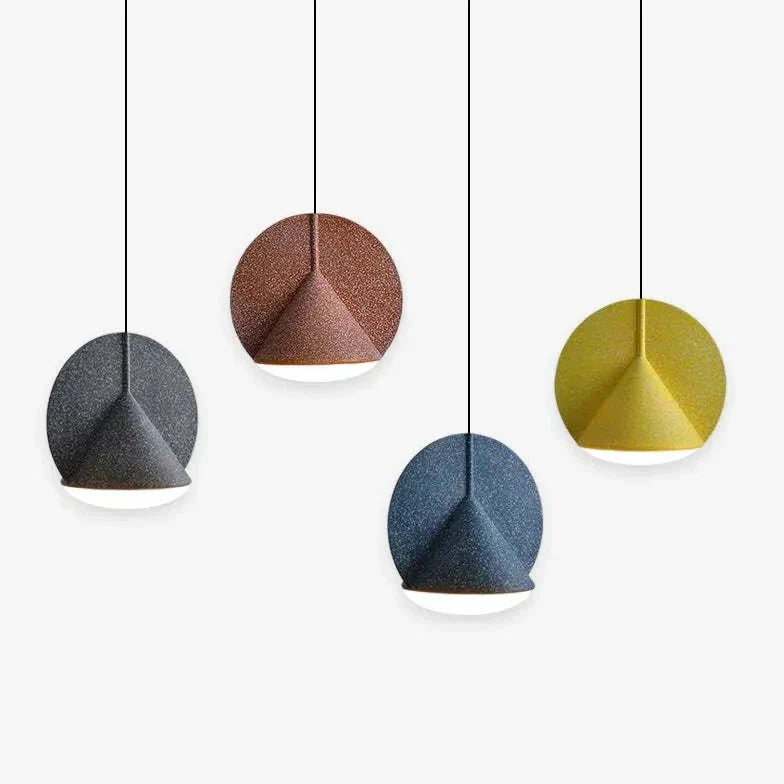 Lampadario Grigio con Texture Conica Moderna - clowasit.com
