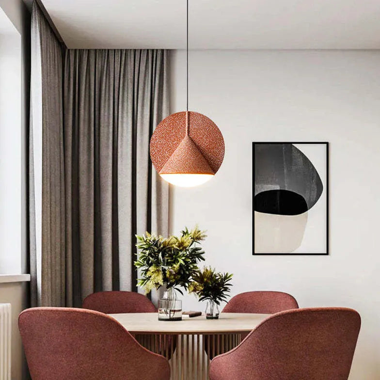 Lampadario Grigio con Texture Conica Moderna - clowasit.com